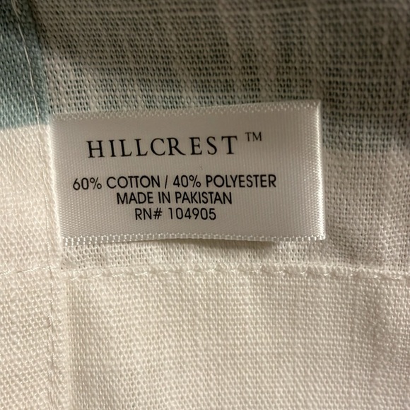 2nd Listing. Turquoise and white striped curtains. - Picture 5 of 5